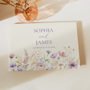 Libro De Visitas Elegante boda de prado de flores silvestres rosa p