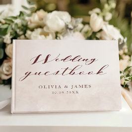 Libro De Visitas Elegante Boda Floral Boho