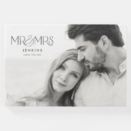 Libro De Visitas Elegante Boda fotográfico moderno