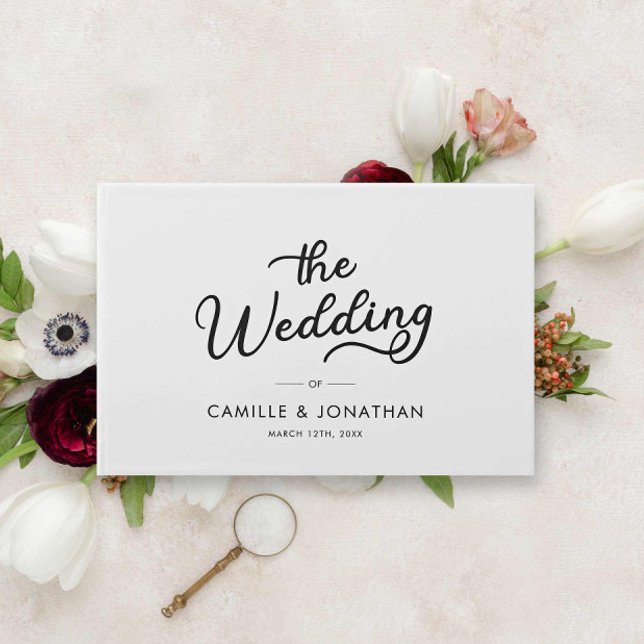 Libro De Visitas Elegante Boda Minimalista moderno (Minimal Elegant Modern Wedding Guest Book)