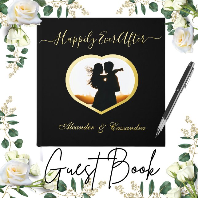 Libro De Visitas Elegante Boda moderno de Relieve metalizado platea (Subido por el creador)