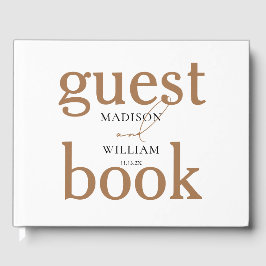 Libro De Visitas Elegante Boda Negro diseño con Purpurina Moderno