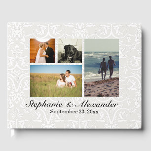 Libro De Visitas Elegante Boda o evento de fotografías en blanco Da