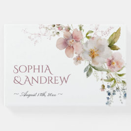 Libro De Visitas Elegante Boda Rustic Wildflowers