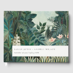 Libro De Visitas Elegante Boda tropical tropical exótico y rústico
