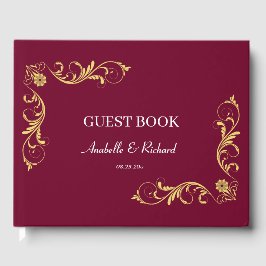 Libro De Visitas Elegante Boda victoriano