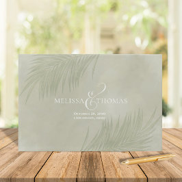 Libro De Visitas Elegante Boho Boho Minimalista Palm Leaves