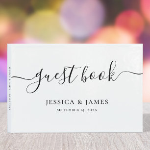 Libro De Visitas Elegante caligrafía manuscrita de boda