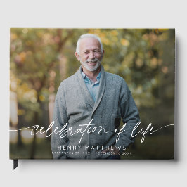 Libro De Visitas Elegante celebración del funeral de Life Script