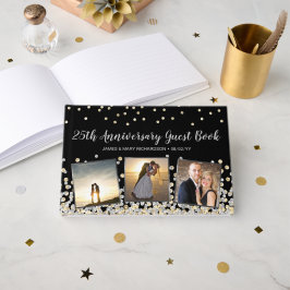 Libro De Visitas Elegante Colage de Fotos Bodas de Plata 25 Anivers