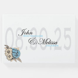 Libro De Visitas Elegante diseño rosa con nombres de guión