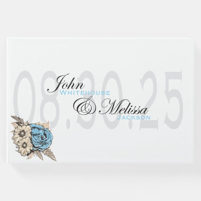 Libro De Visitas Elegante diseño rosa con nombres de guión (Anverso)