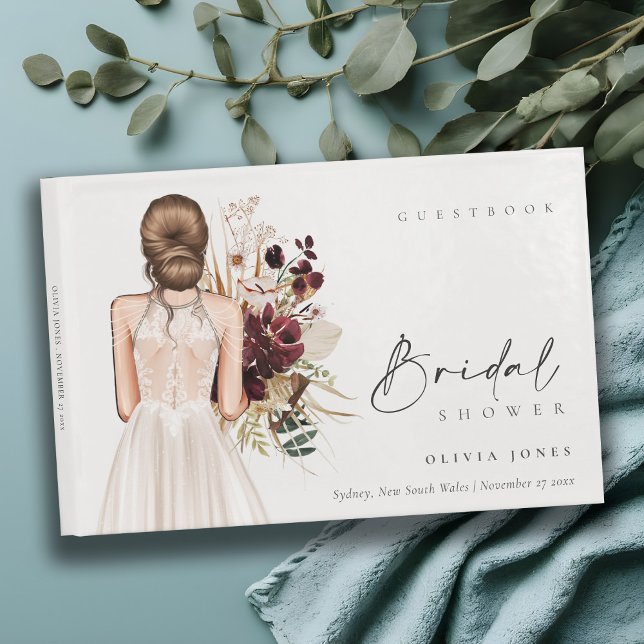 Libro De Visitas Elegante ducha de novia con traje de Boda blanco B (Subido por el creador)