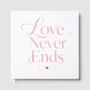 Libro De Visitas Elegante "El Amor Nunca Termina" Minimalista
