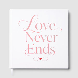 Libro De Visitas Elegante "El Amor Nunca Termina" Minimalista