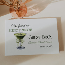 Libro De Visitas Elegante, Encontró Su Ducha Bridal Matcha Perfecta