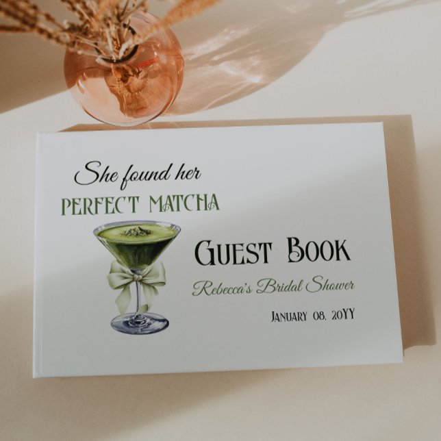 Libro De Visitas Elegante, Encontró Su Ducha Bridal Matcha Perfecta (Subido por el creador)
