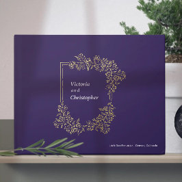 Libro De Visitas Elegante Escudo floral Boda botánico clásico