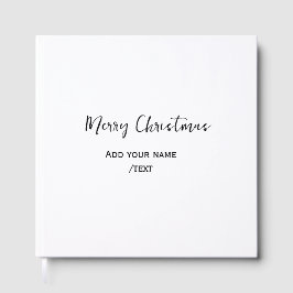 Libro De Visitas Elegante feliz Navidad añadir texto simple