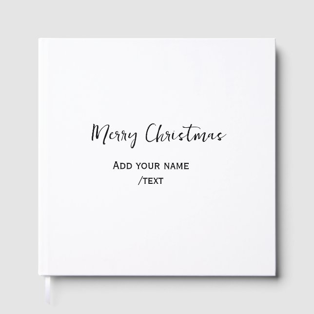 Libro De Visitas Elegante feliz Navidad añadir texto simple (Anverso)