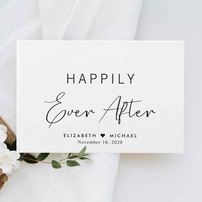 Libro De Visitas Elegante, feliz para siempre después de Boda (Subido por el creador)