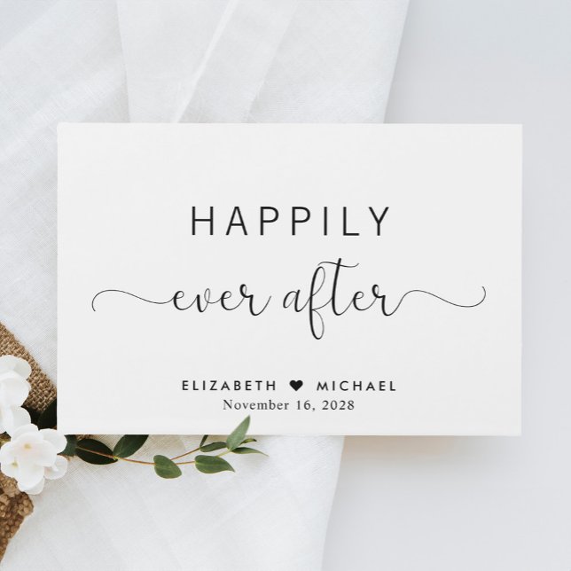 Libro De Visitas Elegante, feliz para siempre después de Boda (Subido por el creador)