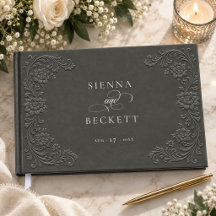 Elegante Floral Minimalista con Relieve de Carbón