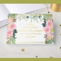 Elegante Floral Rosa Cualquier Año Relieve metaliz