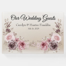 Libro De Visitas Elegante Floral Vintage