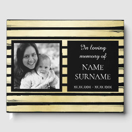 Libro De Visitas Elegante foto de un funeral rayado con pintura de 