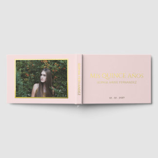 Libro De Visitas Elegante foto moderna de Rubor Quinceañera