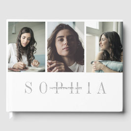 Libro De Visitas Elegante foto personal 3 foto bat Mitzvah