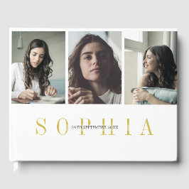 Libro De Visitas Elegante foto personal 3 foto bat Mitzvah