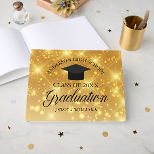 Libro De Visitas Elegante graduación personalizada con destellos de