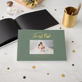 Libro De Visitas Elegante guión Boda foto sabio