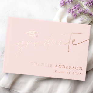 Libro De Visitas Elegante guión de graduación gorra de graduación r