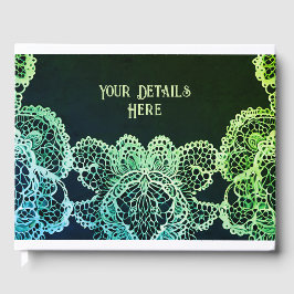 Libro De Visitas Elegante invitación a la boda de encaje