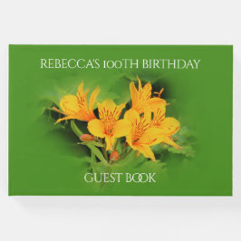 Libro De Visitas Elegante Lily de los Incas Cumpleaños 100