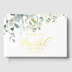 Libro De Visitas Elegante lluvia de oro Bridal Shower 