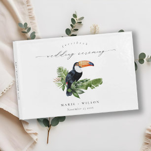 Libro De Visitas Elegante Moda Tropical Boda Turco