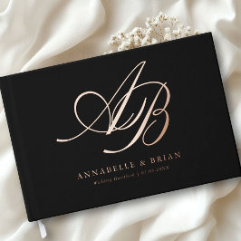 Libro De Visitas Elegante, Monograma, Boda