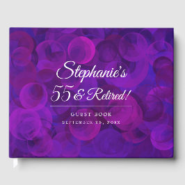 Libro De Visitas Elegante morado 55 y retiro jubilado