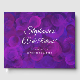 Libro De Visitas Elegante morado 60 y retiro jubilado