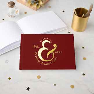 Libro De Visitas Elegante Novia Única Nombres De Oro