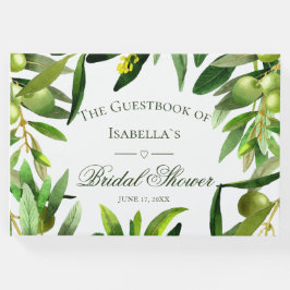 Libro De Visitas Elegante Olive Boho Summer Garden Bridal Shower