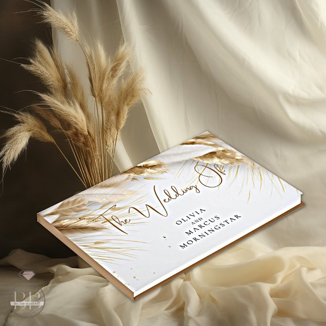 Libro De Visitas Elegante pampas bohemias de oro (Subido por el creador)