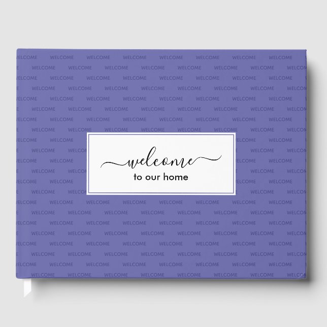 Libro De Visitas Elegante Personalizado BIENVENIDA A NUESTRA CASA (Anverso)