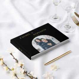 Libro De Visitas Elegante Personalizado de foto de boda moderno