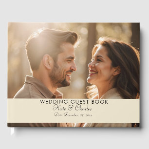 Libro De Visitas Elegante Personalizado de fotografía moderno códig