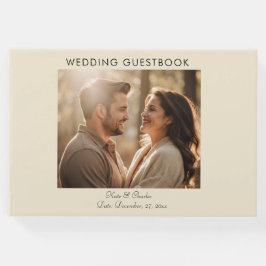 Libro De Visitas Elegante Personalizado de fotografía moderno códig